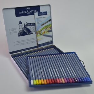 Lapiz de color Acuarelable 24 col. FABER CASTELL GOLD (114624) caja metal