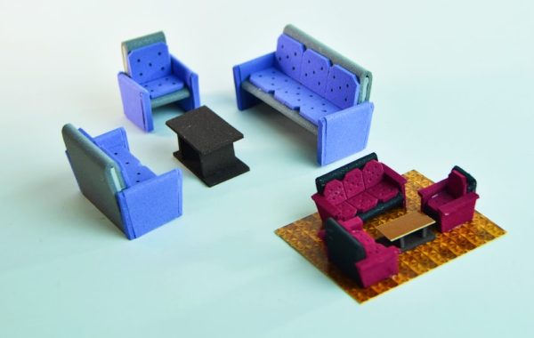 Juego de Living esc 1: 50 DR-06 armado artesanal