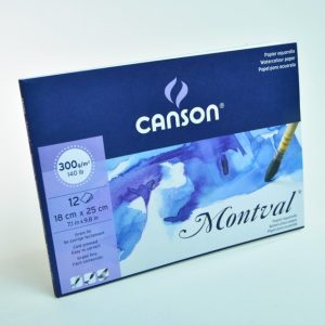 Block de Dibujo 18x25 CANSON Montval p/acuarela 300grs 12 hjs 7317