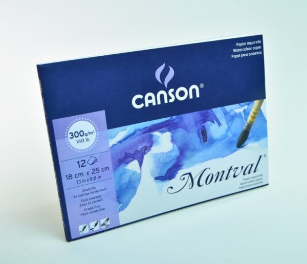 Block de Dibujo 18x25 CANSON Montval p/acuarela 300grs 12 hjs 7317