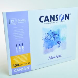 Block de Dibujo 36x48 CANSON Montval p/Acuarela 300 grs 12 hjs