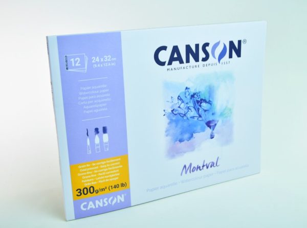 Block de Dibujo 36x48 CANSON Montval p/Acuarela 300 grs 12 hjs