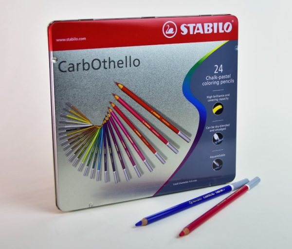 Lápiz de dibujo pastel 24 col. Stabilo Carbothello caja metal