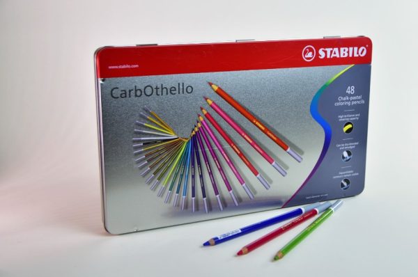 Lapiz de dibujo pastel 48 col. Stabilo Carbothello caja metal