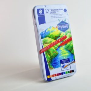 Lápiz de color Full Acuarelable 12 col. STAEDTLER Pura mina caja metal