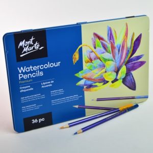 Lápiz de color Acuarelable 36 col. MON MARTE Premiun MPN0113 c/metal