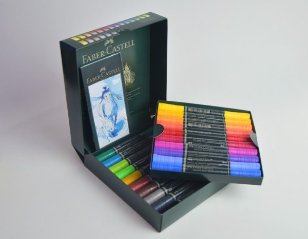 Marcador punta Pincel 20 col. FABER CASTELL Acuarelable 160320 Dos puntas
