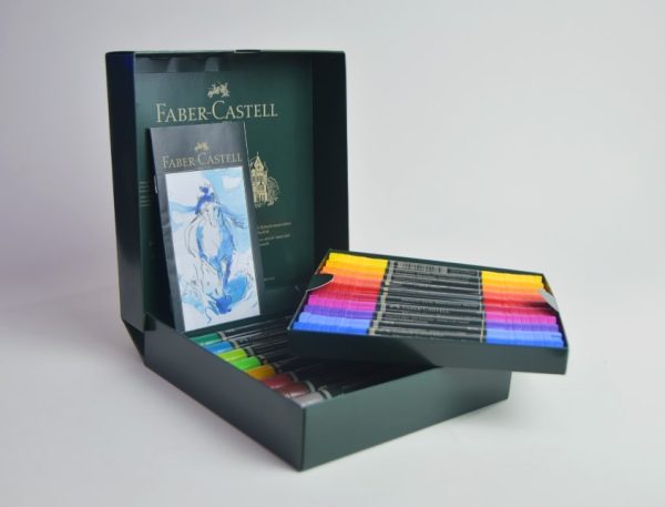 Marcador punta Pincel 20 col. FABER CASTELL Acuarelable 160320 Dos puntas - Imagen 2