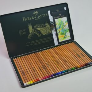 Lápiz de dibujo pastel 36 col. FABER CASTELL Pitt caja metal 112136
