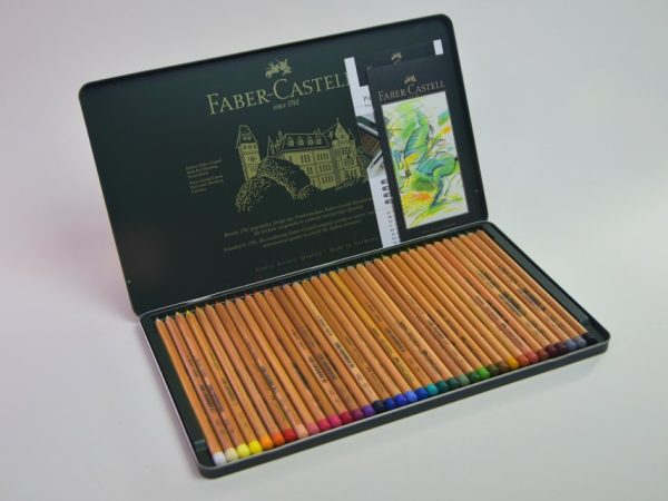 Lápiz de dibujo pastel 36 col. FABER CASTELL Pitt caja metal 112136