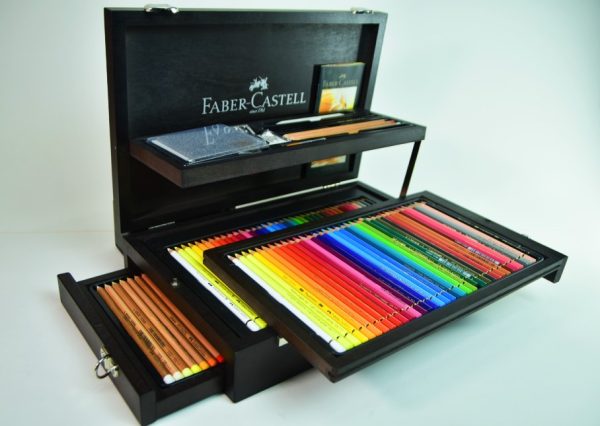 Set de lápices artísticos FABER CASTELL 126 pzs (36 col + acc) E/madera (110085)