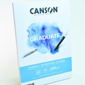 Block de Dibujo A-4 CANSON GRADUATE P/Acuarela 250 gr. 20 hjs.
