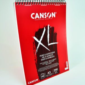 Block de Dibujo Espiral A-3 CANSON XL Oleo y Acrílico 250/290 gr 30 hjs 10402
