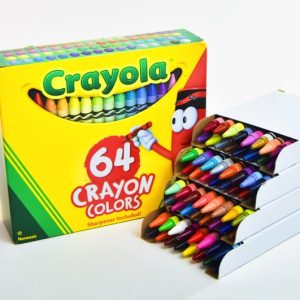 Crayones Crayola de 64 colores+ tajador, c/cartón