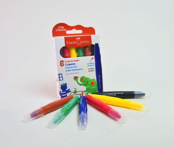 Crayones Faber Castell 6 col. Extra Jumbo Cremoso 224006