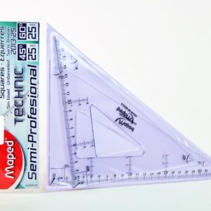 Escuadra MAPED Semi Profesional de 25 cms S/Bisel 45º-60º 2013-25.