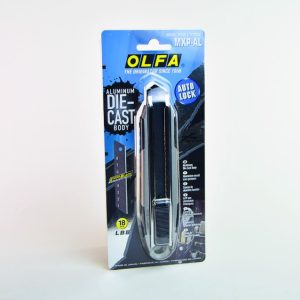 Estilete 18 mm Olfa MXP-AL Aluminio gatillo antideslizante.