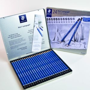 Lápiz de grafito P/Dibujo 24 unid. Staedtler Lumograph 9B - 9H 08324 100 G24