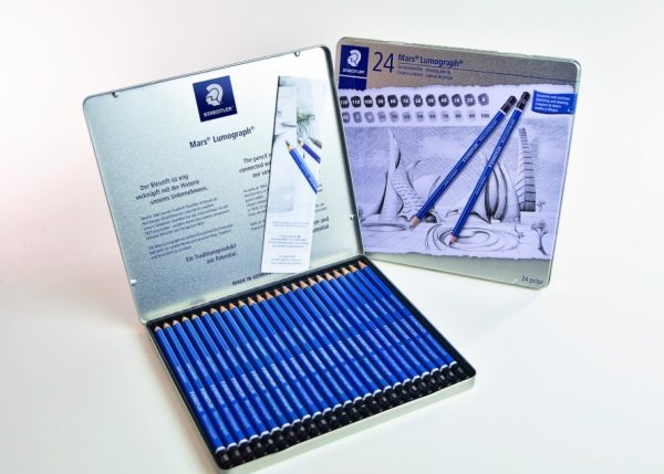 Lápiz de grafito P/Dibujo 24 unid. Staedtler Lumograph 9B - 9H 08324 100 G24