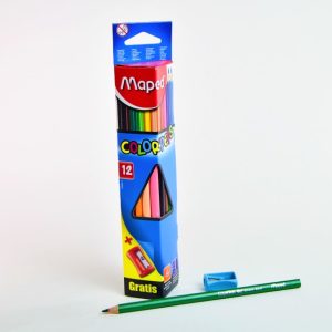Lápiz de color largo 12 col. Maped Vivo caja cartón 183213