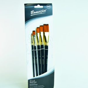 Pincel Set Plano 5 pzs BOMEIJIA pelo sintético