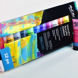 Pintura Acrílica 12 colores MON MARTE Metalizada 36 mls PMMT1236