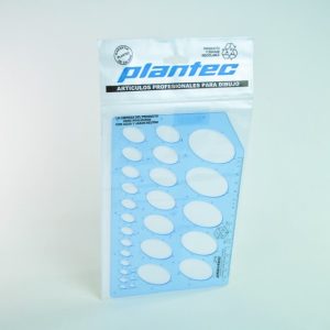 Plantilla de Óvalos PLANTEC Elipses Isométricas (Azul)