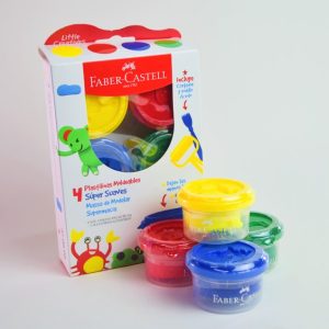 Plastilina 4 colores FABER CASTELL 50 grs. Suave