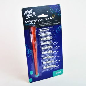 Plumillas para caligrafia MONT MARTE (set de 9 plum, y 1 Canuto)