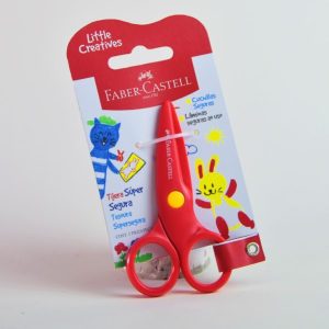 Tijera FABER CASTELL 10.8 cm de plástico p/redonda dif. Colores