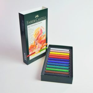 Tiza Pastel Seco 12 col FABER CASTELL Polychromos Alemania 128512, cja./carton
