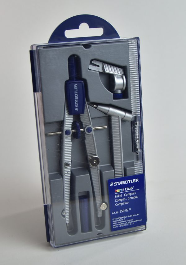 Compas de prec/milimétrica STAEDTLER 550 02 Noris Club c/alargador y adaptador