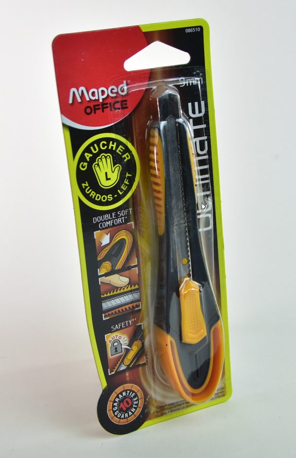 Estilete 9 mm Maped Ultimate 86510 para ZURDOS agarre suave