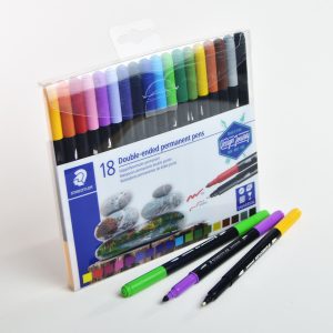 Marcador permanente 18 col STAEDTLER Duo doble punta 7181 3187 TB18
