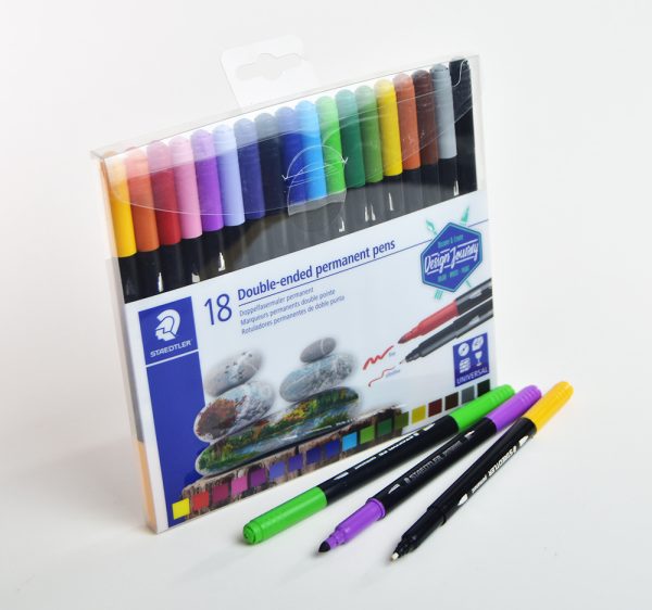 Marcador permanente 18 col STAEDTLER Duo doble punta 7181 3187 TB18