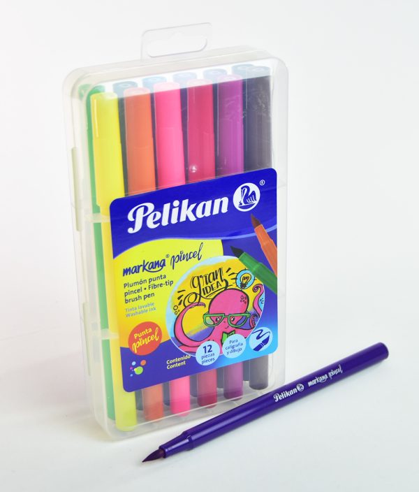 Marcador punta Pincel 12 col. PELIKAN Markana 3034