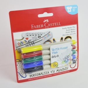 Marcador para Tela 5 col FABER CASTELL PLUS 359405