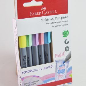 Marcador permanente 5 col. FABER CASTELL Pastel 153932