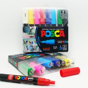Marcador permanente UNI POSCA 0.7 mm 8 Col 1PC/8