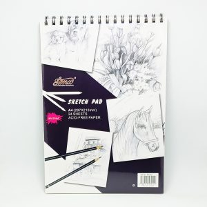 Block de Dibujo Espiral A-4 SKETCH Pad 24 hojas 160 grs CU 3-4