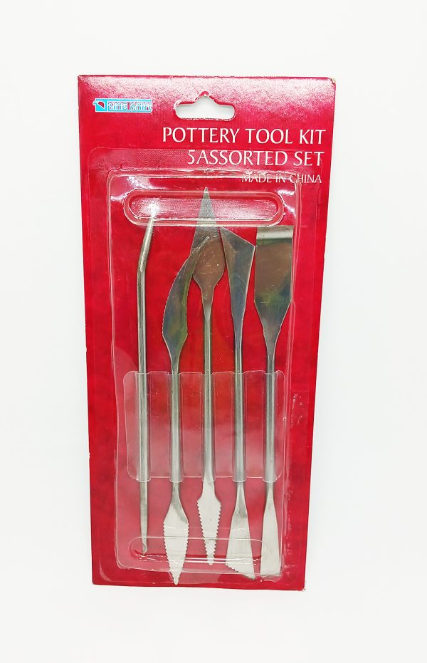 Estecas de 5 piezas Metálica POTTERY TOLL dos puntas - Imagen 2