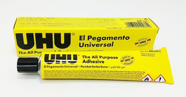 Pegamento UHU liquido de 60 ml.