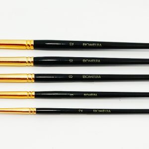 Pincel Set Redondo 5 piezas BOMEIJIA pelo sintético para/oleo/acuarela/acrílico AR 2-18 R.