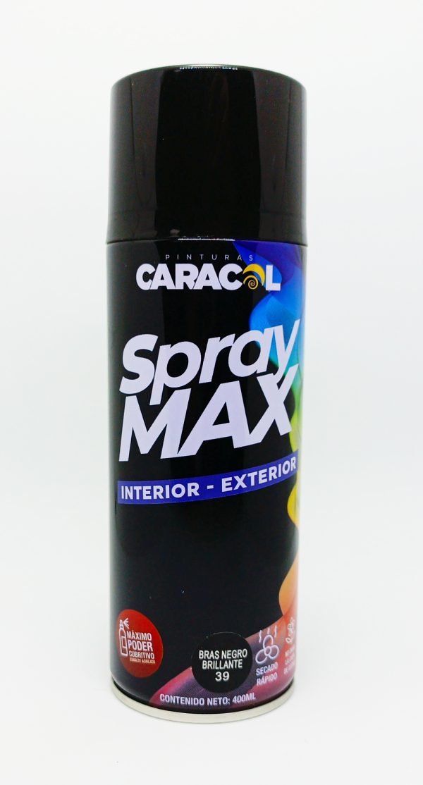 Pintura Aerosol 400 ml con brillo Negro 39