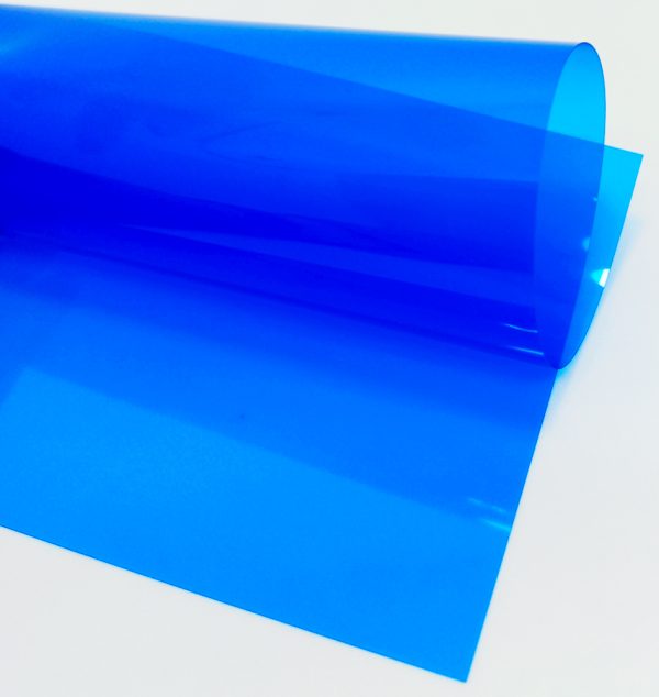 Acetato Liso transparente A4 liso color azul