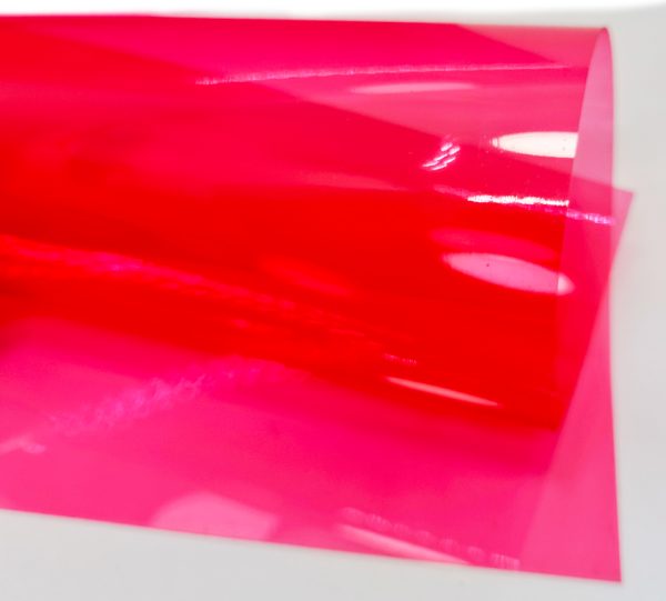 Acetato Liso transparente A4 liso color rojo