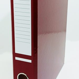 Archivador de palanca TOP medio lomo Burdeo Plastificado