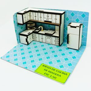 Juego de Cocina escala 1: 50 AM-54 doble de madera 3 piezas