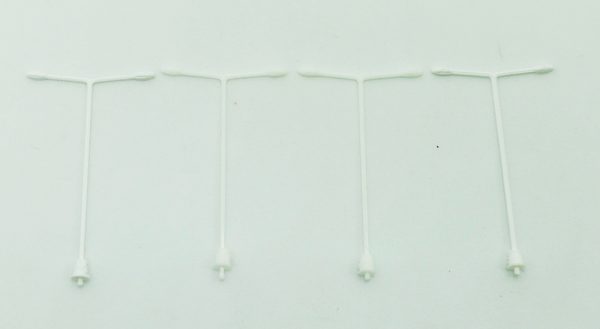 Luminaria doble CM-01 plástica para avenida color blanco Escala 1:200