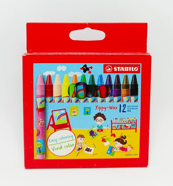 Crayones Stabilo de 12 colores 2812 Yippy-Wax